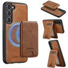 For Samsung Galaxy S25 5G LC.IMEEKE L3 Series Detachable RFID Card Bag Magsafe Phone Case(Brown) - 1
