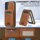 For Samsung Galaxy S25 5G LC.IMEEKE L3 Series Detachable RFID Card Bag Magsafe Phone Case(Brown) - 3