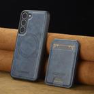 For Samsung Galaxy S25 5G LC.IMEEKE L3 Series Detachable RFID Card Bag Magsafe Phone Case(Blue) - 2
