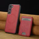 For Samsung Galaxy S25 5G LC.IMEEKE L3 Series Detachable RFID Card Bag Magsafe Phone Case(Red) - 2