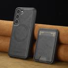For Samsung Galaxy S25+ 5G LC.IMEEKE L3 Series Detachable RFID Card Bag Magsafe Phone Case(Black) - 2
