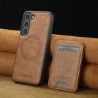 For Samsung Galaxy S25+ 5G LC.IMEEKE L3 Series Detachable RFID Card Bag Magsafe Phone Case(Brown) - 2