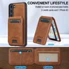 For Samsung Galaxy S25+ 5G LC.IMEEKE L3 Series Detachable RFID Card Bag Magsafe Phone Case(Brown) - 3