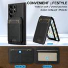 For Samsung Galaxy S25 Ultra 5G LC.IMEEKE L3 Series Detachable RFID Card Bag Magsafe Phone Case(Black) - 3