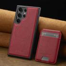 For Samsung Galaxy S25 Ultra 5G LC.IMEEKE L3 Series Detachable RFID Card Bag Magsafe Phone Case(Red) - 2