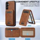 For Samsung Galaxy A55 5G LC.IMEEKE L3 Series Detachable RFID Card Bag Magsafe Phone Case(Brown) - 3