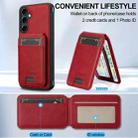 For Samsung Galaxy A55 5G LC.IMEEKE L3 Series Detachable RFID Card Bag Magsafe Phone Case(Red) - 3