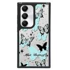For Samsung Galaxy S24+ 5G Creative Art Pattern Full Coverage Phone Case(Green Butterfly) - 1