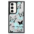 For Samsung Galaxy S23 5G Creative Art Pattern Full Coverage Phone Case(Green Butterfly) - 1