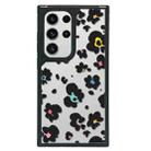 For Samsung Galaxy S24 Ultra 5G Creative Art Pattern Full Coverage Phone Case(Black Pink Leopard A) - 1