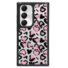 For Samsung Galaxy S24+ 5G Creative Art Pattern Full Coverage Phone Case(Black Pink Leopard B) - 1