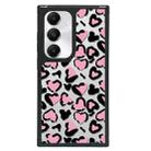 For Samsung Galaxy S24 5G Creative Art Pattern Full Coverage Phone Case(Black Pink Leopard B) - 1