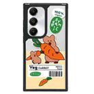 For Samsung Galaxy S24 5G Creative Art Pattern Full Coverage Phone Case(Carrot Bear) - 1