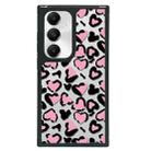 For Samsung Galaxy S23 FE 5G Creative Art Pattern Full Coverage Phone Case(Black Pink Leopard B) - 1