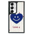 For Samsung Galaxy S23 FE 5G Creative Art Pattern Full Coverage Phone Case(Knitted Smiley Face) - 1