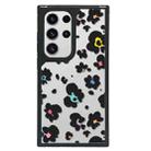 For Samsung Galaxy S23 Ultra 5G Creative Art Pattern Full Coverage Phone Case(Black Pink Leopard A) - 1