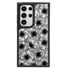 For Samsung Galaxy S23 Ultra 5G Creative Art Pattern Full Coverage Phone Case(Tulip Camellia A) - 1