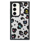 For Samsung Galaxy S22+ 5G Creative Art Pattern Full Coverage Phone Case(Black Pink Leopard A) - 1