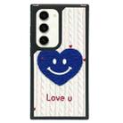 For Samsung Galaxy S22+ 5G Creative Art Pattern Full Coverage Phone Case(Knitted Smiley Face) - 1