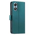 For OPPO A17 4G / A17K Global Ring Buckle Rhombic Leather Phone Case(Green) - 3