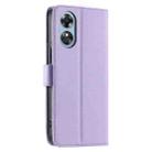 For OPPO A17 4G / A17K Global Ring Buckle Rhombic Leather Phone Case(Purple) - 3