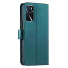 For OPPO A16 4G / A55 5G / A54 45G Ring Buckle Rhombic Leather Phone Case(Green) - 3