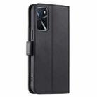 For OPPO A16 4G / A55 5G / A54 45G Ring Buckle Rhombic Leather Phone Case(Black) - 3