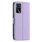 For OPPO A16 4G / A55 5G / A54 45G Ring Buckle Rhombic Leather Phone Case(Purple) - 3