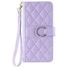 For OPPO A93 5G / A74 5G / A54 5G Ring Buckle Rhombic Leather Phone Case(Purple) - 2