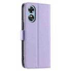 For OPPO A98 / F23 5G India Ring Buckle Rhombic Leather Phone Case(Purple) - 3