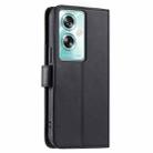 For OPPO A79 5G Global Ring Buckle Rhombic Leather Phone Case(Black) - 3