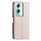 For OPPO A79 5G Global Ring Buckle Rhombic Leather Phone Case(Rose Gold) - 3