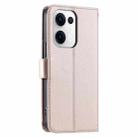 For OPPO Reno13 5G Ring Buckle Rhombic Leather Phone Case(Rose Gold) - 3
