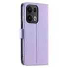 For OPPO Reno13 Pro 5G Ring Buckle Rhombic Leather Phone Case(Purple) - 3