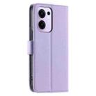 For OPPO Reno13 F 5G Global / 4G India Ring Buckle Rhombic Leather Phone Case(Purple) - 3
