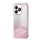For Huawei Hi Enjoy 80s Gradient Glitter Powder Electroplated Phone Case(Pink) - 1