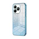 For Huawei Hi Enjoy 80s Gradient Glitter Powder Electroplated Phone Case(Blue) - 1