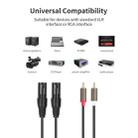 2 RCA Male to 2 XLR Male Audio Balance Cable, Length:3m(Black) - 3