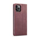 For iPhone 12 Pro Max CaseMe-013 Multifunctional Retro Frosted Horizontal Flip Leather Case with Card Slot & Holder & Wallet(Wine Red) - 4
