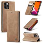 For iPhone 12 Pro Max CaseMe-013 Multifunctional Retro Frosted Horizontal Flip Leather Case with Card Slot & Holder & Wallet(Brown) - 1