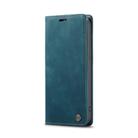 For iPhone 12 / 12 Pro CaseMe-013 Multifunctional Retro Frosted Horizontal Flip Leather Case with Card Slot & Holder & Wallet(Blue) - 2