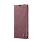 For iPhone 12 / 12 Pro CaseMe-013 Multifunctional Retro Frosted Horizontal Flip Leather Case with Card Slot & Holder & Wallet(Wine Red) - 2