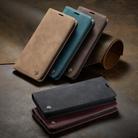 For iPhone 12 / 12 Pro CaseMe-013 Multifunctional Retro Frosted Horizontal Flip Leather Case with Card Slot & Holder & Wallet(Wine Red) - 4