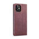 For iPhone 12 / 12 Pro CaseMe-013 Multifunctional Retro Frosted Horizontal Flip Leather Case with Card Slot & Holder & Wallet(Wine Red) - 5