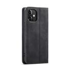 For iPhone 12 mini CaseMe-013 Multifunctional Retro Frosted Horizontal Flip Leather Case with Card Slot & Holder & Wallet(Black) - 5