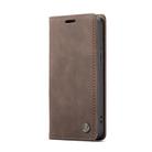 For iPhone 12 mini CaseMe-013 Multifunctional Retro Frosted Horizontal Flip Leather Case with Card Slot & Holder & Wallet(Coffee) - 2