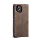 For iPhone 12 mini CaseMe-013 Multifunctional Retro Frosted Horizontal Flip Leather Case with Card Slot & Holder & Wallet(Coffee) - 5