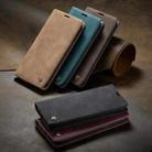 For iPhone 12 mini CaseMe-013 Multifunctional Retro Frosted Horizontal Flip Leather Case with Card Slot & Holder & Wallet(Wine Red) - 4
