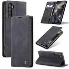 For OnePlus Nord CaseMe-013 Multifunctional Retro Frosted Horizontal Flip Leather Case with Card Slot & Holder & Wallet(Black) - 1