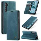 For OnePlus Nord CaseMe-013 Multifunctional Retro Frosted Horizontal Flip Leather Case with Card Slot & Holder & Wallet(Blue) - 1